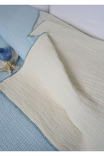 Cottonin Home Müslin Yatak Örtüsü Çift Kişilik 8 Katlı %100 Pamuk OEKO-TEX® STANDARD 100 220x240 CM