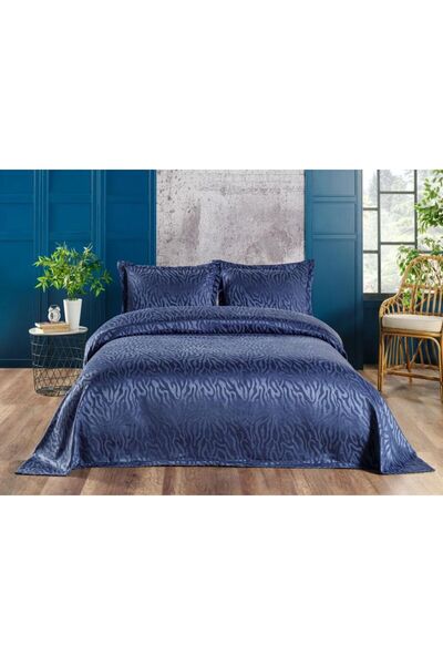 HAPPY COTTON طقم غطاء سرير مزدوج من قطن الجاكار مع أغطية وسائد