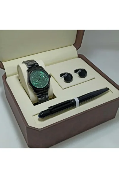 marblino Men's Set: Marblelino Luxury Watch with Pen and Cufflinks
