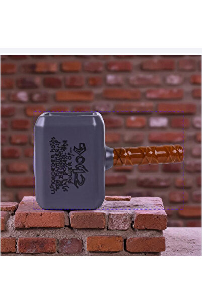 Mersi SHOP كوب على شكل مطرقة ثور - كوب قهوة وشاي سيراميك ثلاثي الأبعاد من مولنير