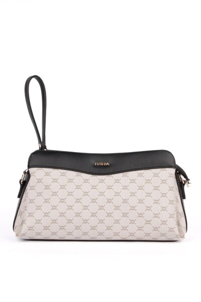 Tuğba Kadın Çapraz/El çantası-Şık Desenli Tasarım Siyah