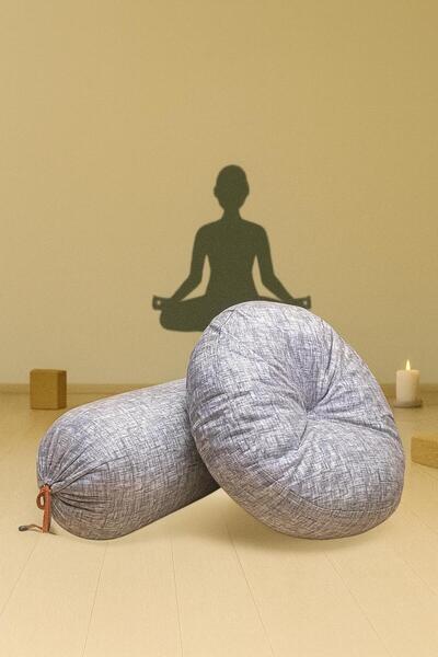 NareSpor Μαξιλάρι διαλογισμού, Σετ μαξιλαριών γιόγκα δύο τεμαχίων από βαμβακε...