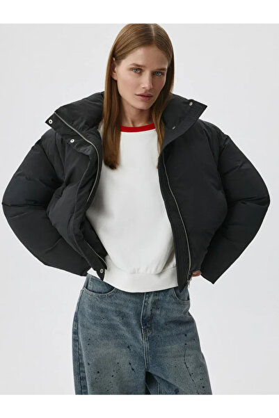 eybetsa women's black inflatable coat