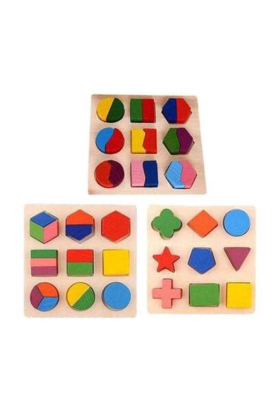 iLearn 3-Piece Chunky Geometric Puzzle Toy