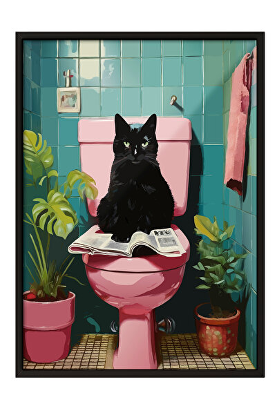 Zestia Εικονογράφηση με μαύρο πλαίσιο, Διασκεδαστική εικονογράφηση γάτας, Δια...