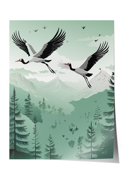 Zestia Poster fără ramă, Turnee zburătoare – Peisaj natural, Poster decorativ...