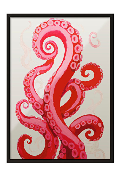 Zestia Πίνακας με Μαύρο Πλαίσιο, Χταπόδι και Τενταχούλες, Διακοσμητική Αφίσα ...