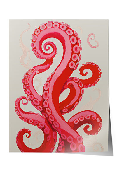 Zestia Αφίσα χωρίς πλαίσιο, Χταπόδι και Τενταχούλες, Αφίσα Διακόσμησης Σαλονι...