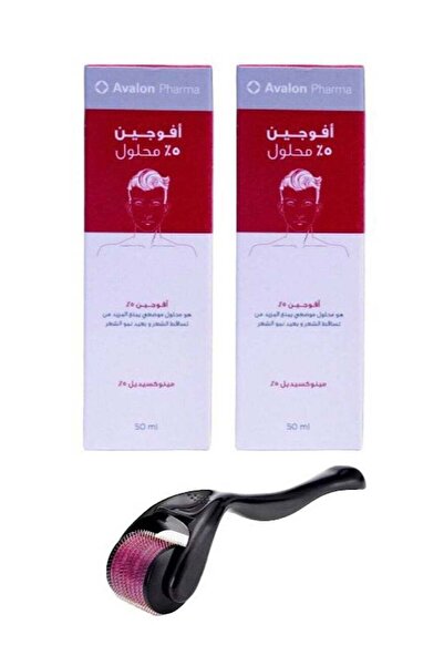 AVALON افوجين 5% مينوكسيديل 50 مل من عبوتين وأداة رولر لعلاج التجاعيد وتساقط الشعر