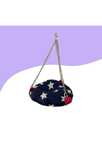 Miçiko Budgie Hammock Swing 10cm Navy Blue White Star