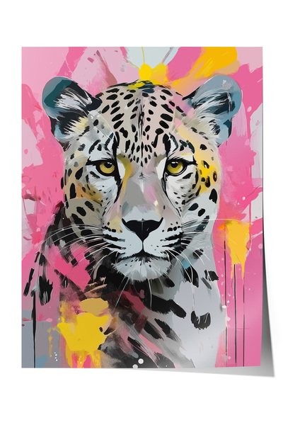 Zestia Poster fără ramă, Tigru alb – Artă modernă, Poster decorativ pentru ca...