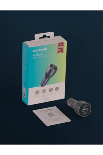 RavPower RP-VC1011 Car Charger 100W 3 Ports Black