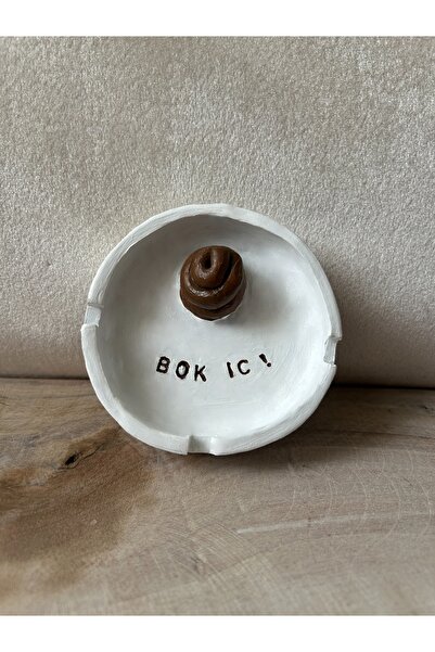 Handmade Dekoratif Hediyelik ‘Bok İç Mottolu Küllük