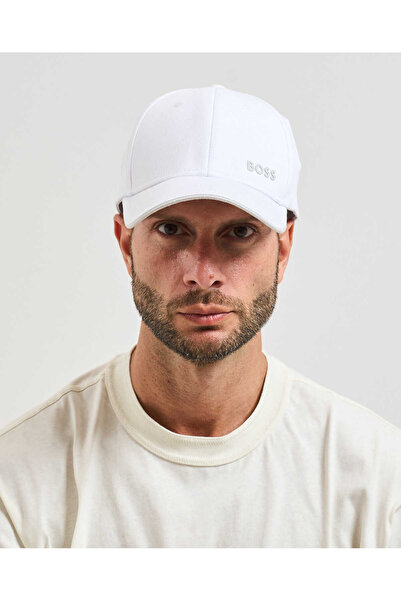 BOSS Erkek Marka Logolu Ayarlanabilir Günlük Kullanım Beyaz Spor Şapka 505192...