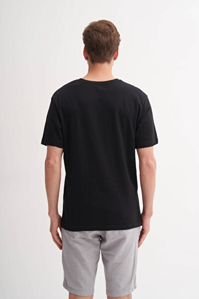 Cazador Crew Neck Regular Fit Cotton Patterned T-Shirt 4170