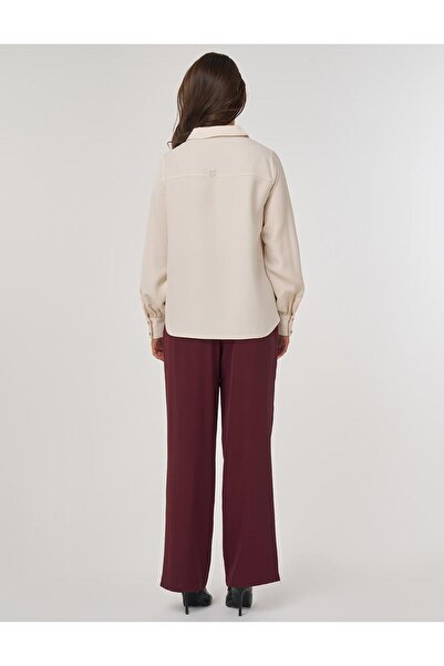 Kayra Polo Yaka Bluz Krem