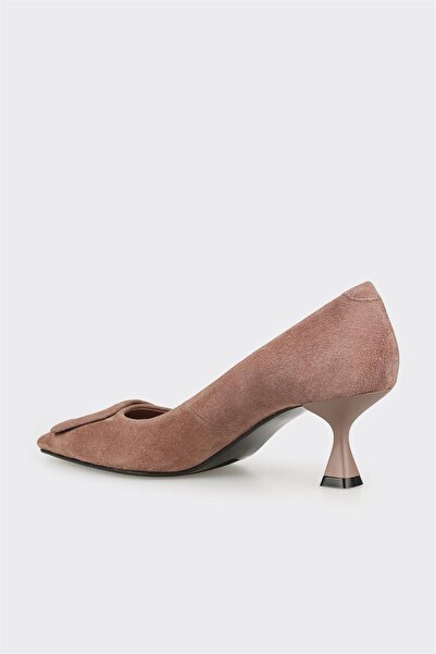 Elle Shoes Vizon Deri Kadın Stiletto