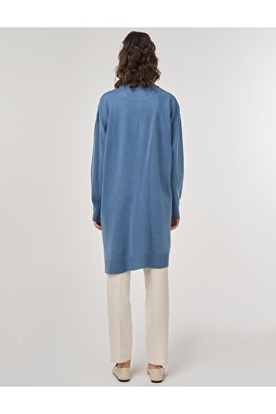 Kayra Πλεκτό μπλουζάκι με γιακά με κορώνα μπλε