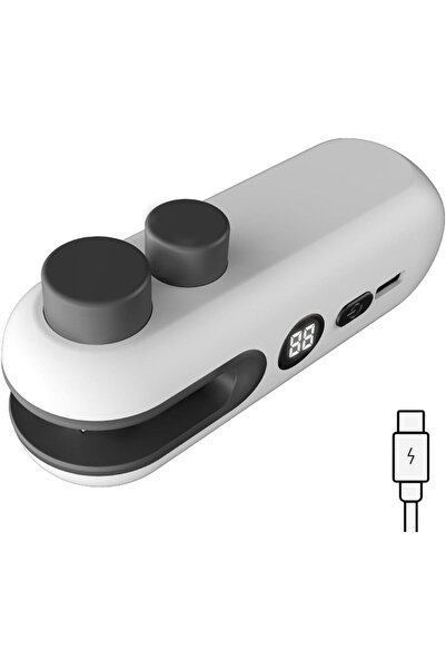 erorex قاطعة أكياس صغيرة، 2 قطعة من آلة الختم الحراري ومكبس الأكياس، قابلة لإعادة الشحن عبر USB، شاشة رقمية للوجبات الخفيفة،