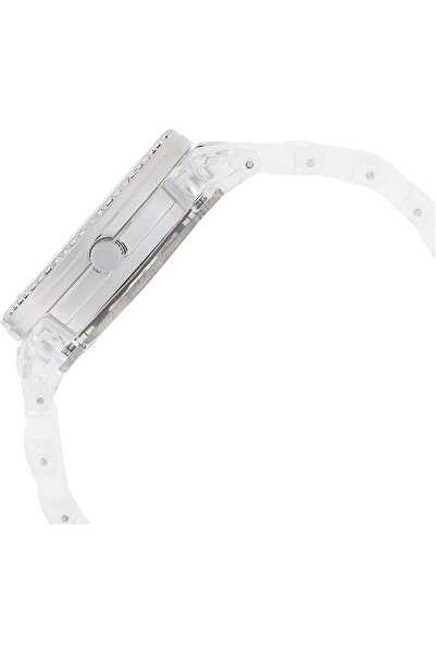 erorex Women's XO5529 Clear Bracelet with Rhinestones on Silver Case Watch