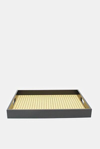 erorex Black Rectangle Serving Tray Set (2 Piece), Black, One Size 131777258