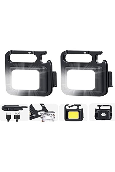 erorex سلسلة مفاتيح COB مصباح عمل سلسلة مفاتيح مصابيح يدوية 4 أوضاع إضاءة 1000 لومن ساطعة قابلة لإعادة الشحن محمولة