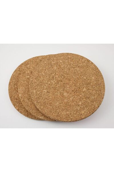 erorex حصيرة مقاومة للحرارة مصنوعة من الفلين، دائرية الشكل مقاس 19 × 1 سم