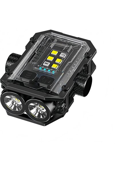 erorex مصباح يدوي صغير قوي LED EDC مصباح يدوي 360 درجة مغناطيس أحمر/أزرق COB ضوء جانبي USB C