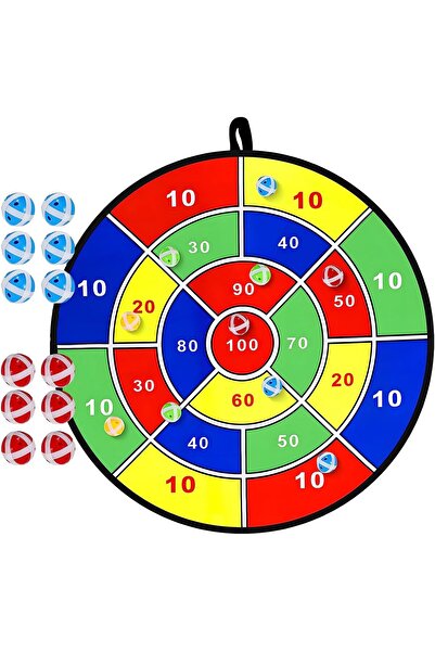 erorex Kids Dart Board Game Set Dart Board Kids 12 Sticky Balls Party Favor Classic Toy Indoor Outdoor