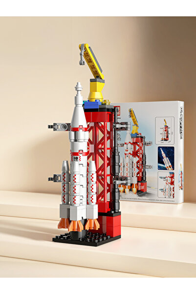 Choice3 67144 مركز إطلاق ToylinX نموذج مركبة هبوط قمرية مكعبات بناء سفينة فضاء ميناء فضائي مجسم مكوك فضائي