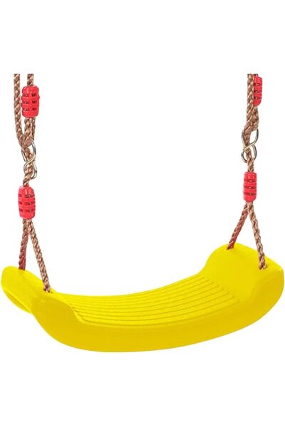erorex أرجوحة بلاستيكية، حبل ثني، ألعاب أرجوحة معلقة، أرجوحة شجرة منحنية، للأولاد والبنات، باللون الأصفر