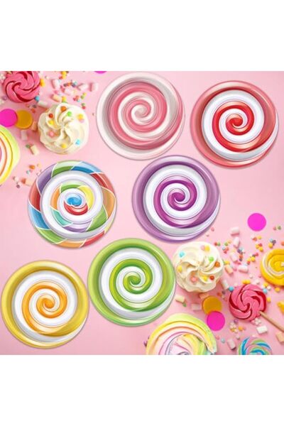 erorex 60Pcs Candy Themed Paper Plates, Candyland Paper Placemat, Disposable Party Paper Placemat,