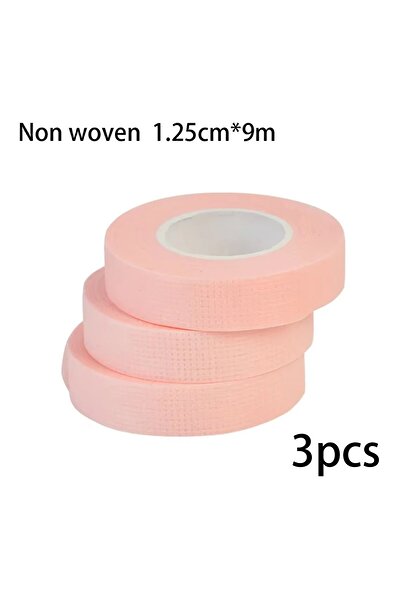 Choice5 3 لفات من شريط الرموش الوردي الشفاف المصنوع من القماش اللاصق بطول 9 أمتار/10 ياردات/لفة لاصقة ذات مسام دقيقة قابلة للتنفس