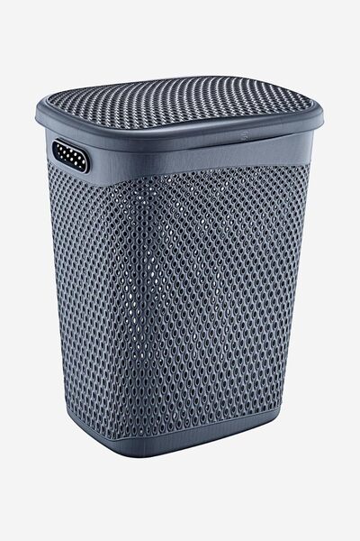 STOREMAX Sellbuyst Katre Dirty Laundry Basket 55 Lt Anthracite Trendy 266450