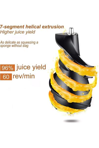 Denx عصارة بطيئة بالضغط البارد، إنتاج عصير عالي، محرك هادئ، عصير صحي للاستخدام المنزلي والمطبخ