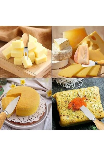 STOREMAX Sellbuyst 4-Piece Mini Steel Deli Knives with Handles Serving Presentation Cheese and Bread Cutting I