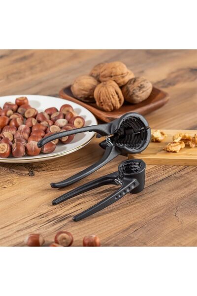 STOREMAX Sellbuyst Die-Cast 2-Piece Terminator Nut and Walnut Cracker, Die-Cast Stainless Walnut and Nut
