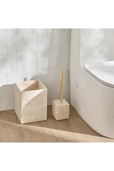Generic Travertine Marble Toilet Brush Holder