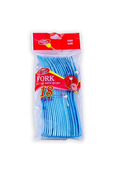 Homemate Home Mate Plastic Fork Blue – 18 Pcs | Durable, Reusable & Lightweight Cutlery