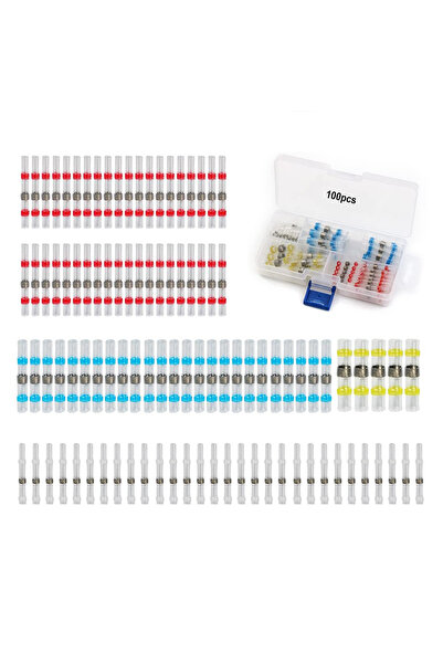 Qinghec Set de 100 tuburi de cablu impermeabil , poliolefină, multicolore