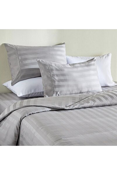 Generic Satin Stripe Pima Cotton Sateen 525 Thread Count 3-Piece King Duvet Cover Set - 220x230 cm