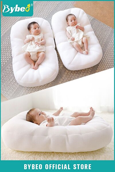 BYBEO سرير عش الطفل، وسادة حضانة حديثي الولادة، وسائد الرضاعة الطبيعية للرضع، فراش نوم للأطفال الصغار، أ