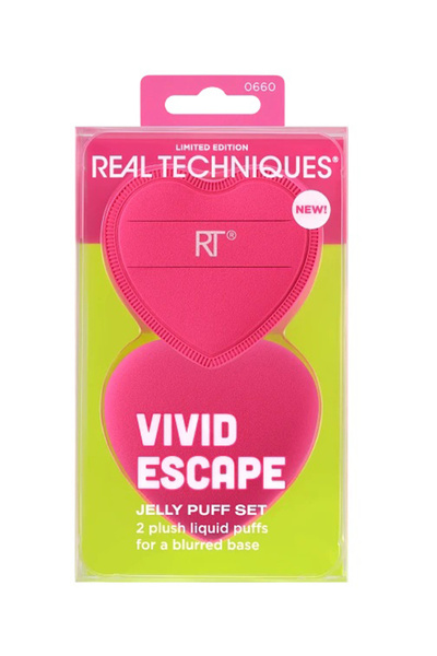 Real Techniques Vivid Escape Jelly Puff Set, 2 Count