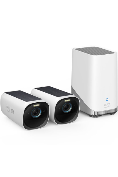 eufy EufyCam 3 S330 Video Surveillance System, 4K Ultra HD, 8.3 MP, Solar Charging, BionicMind™