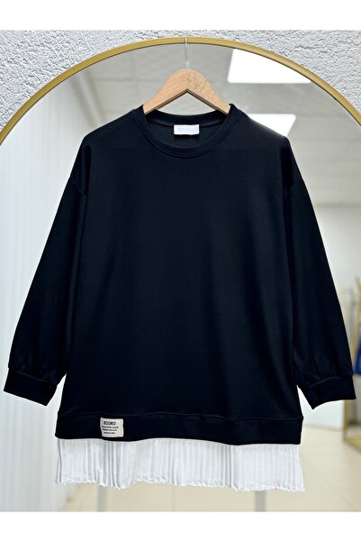 BENAHOLL Φούστα Lamora με πλισέ και κέντημα-NA816 Μαύρο