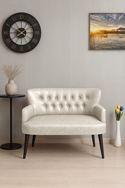 Azra Mobilya Modern Chester Tarzı Deri İkili Koltuk – Demonte Ayaklı, Lüks , ...