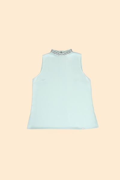 Senna Design Women's Bathilda Stone Blouse - Green