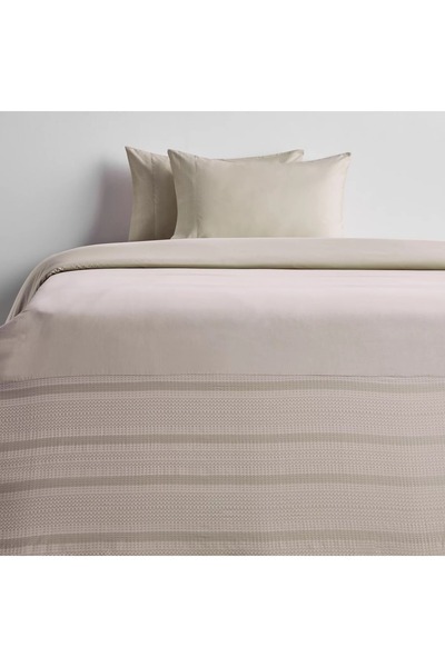 Generic Eternity Cotton Percale 325 Thread Count 3-Piece Single Duvet Cover Set - 135x200 cm