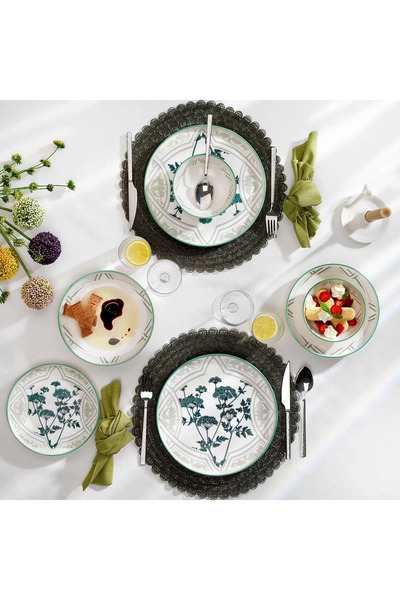 Schafer Iconic 24 Parça 6 Kişilik Yemek Takımı Yeşil