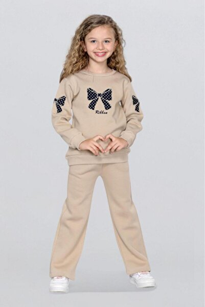 NoveraM طقم ثلاثي الخيوط للفتيات لفصل الشتاء - طقم أنيق ومريح مع فيونكة مطرزة...